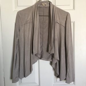 Twentyone Faux-Suede Waterfall Vest